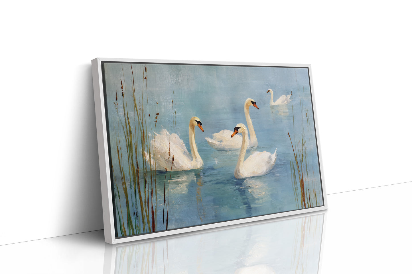 Morning Lake Holds Swan Stories