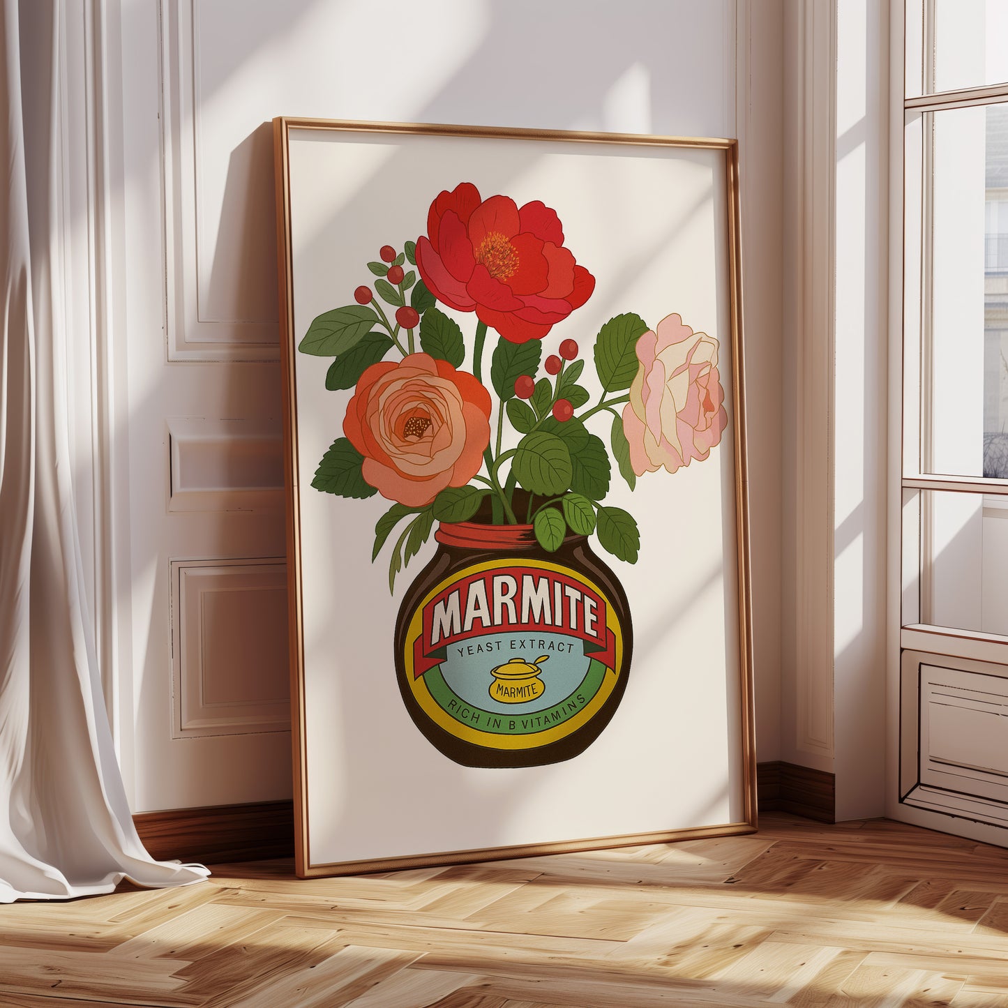 Roses in a Marmite Jar
