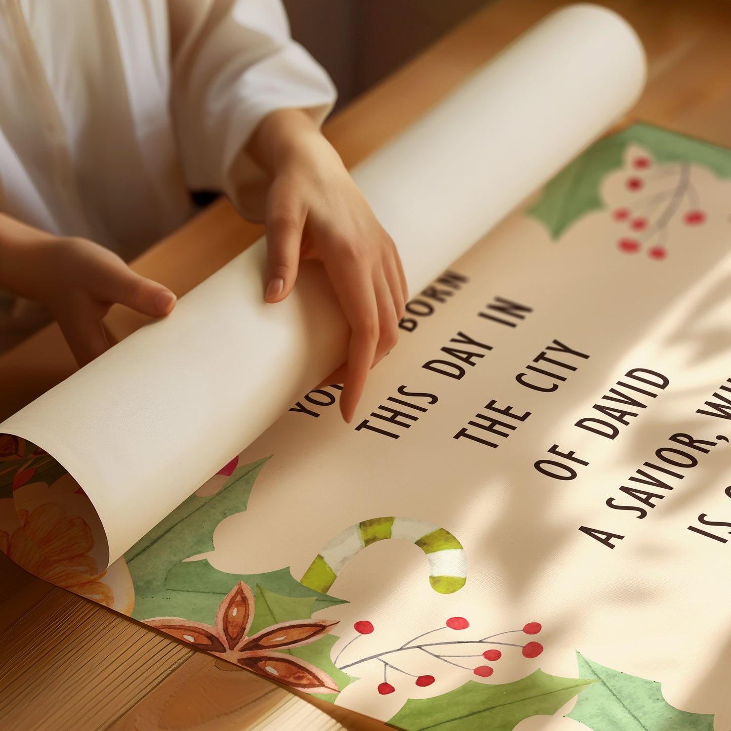 Scripture Adorned With Festive Botanicals