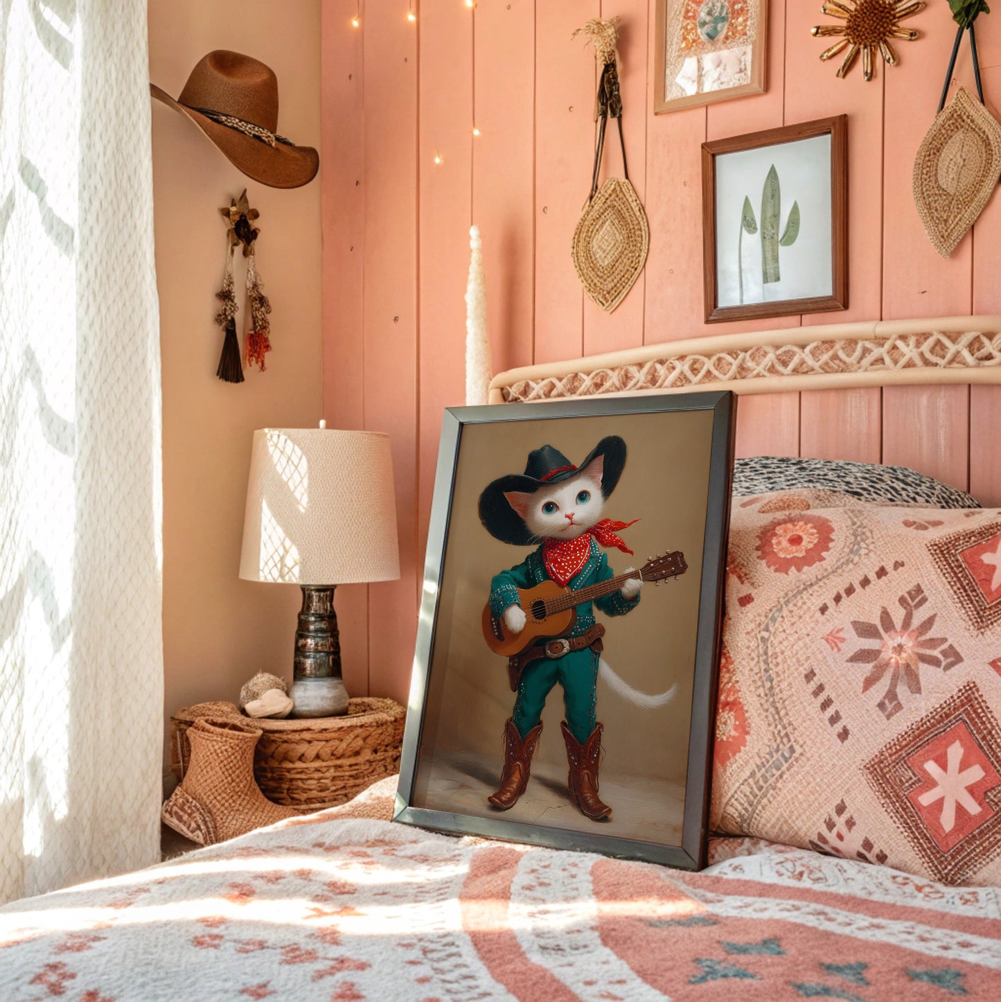 Feline Strums Western Lullaby Tonight