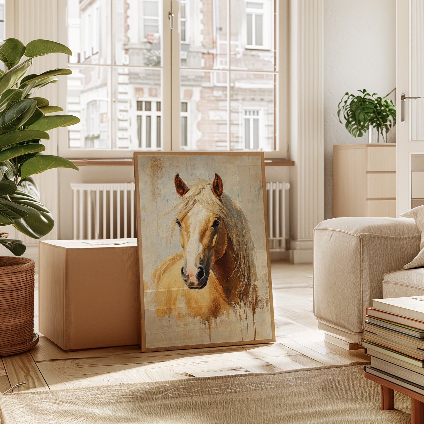 Golden Palomino in Brushstroke Light