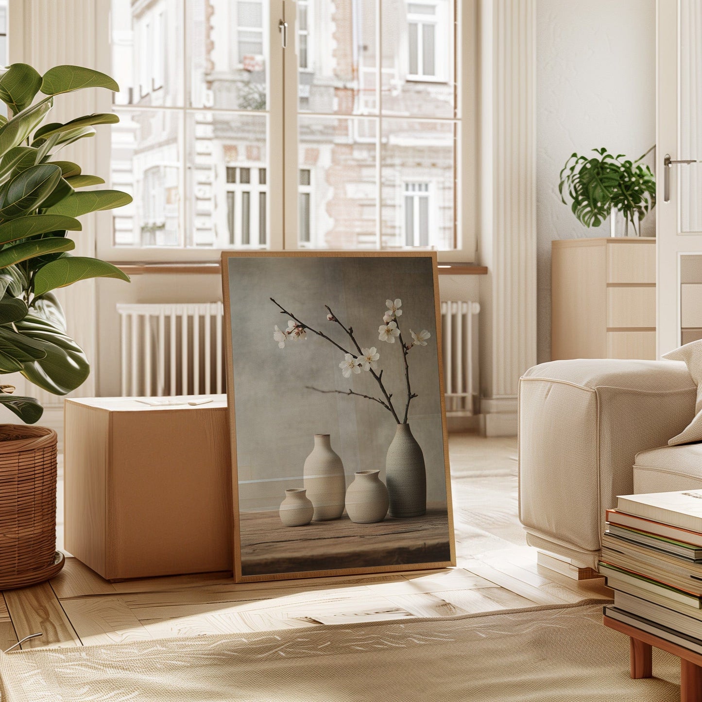 Minimalist Japanese Still Life Print – Zen Aesthetic Home Art