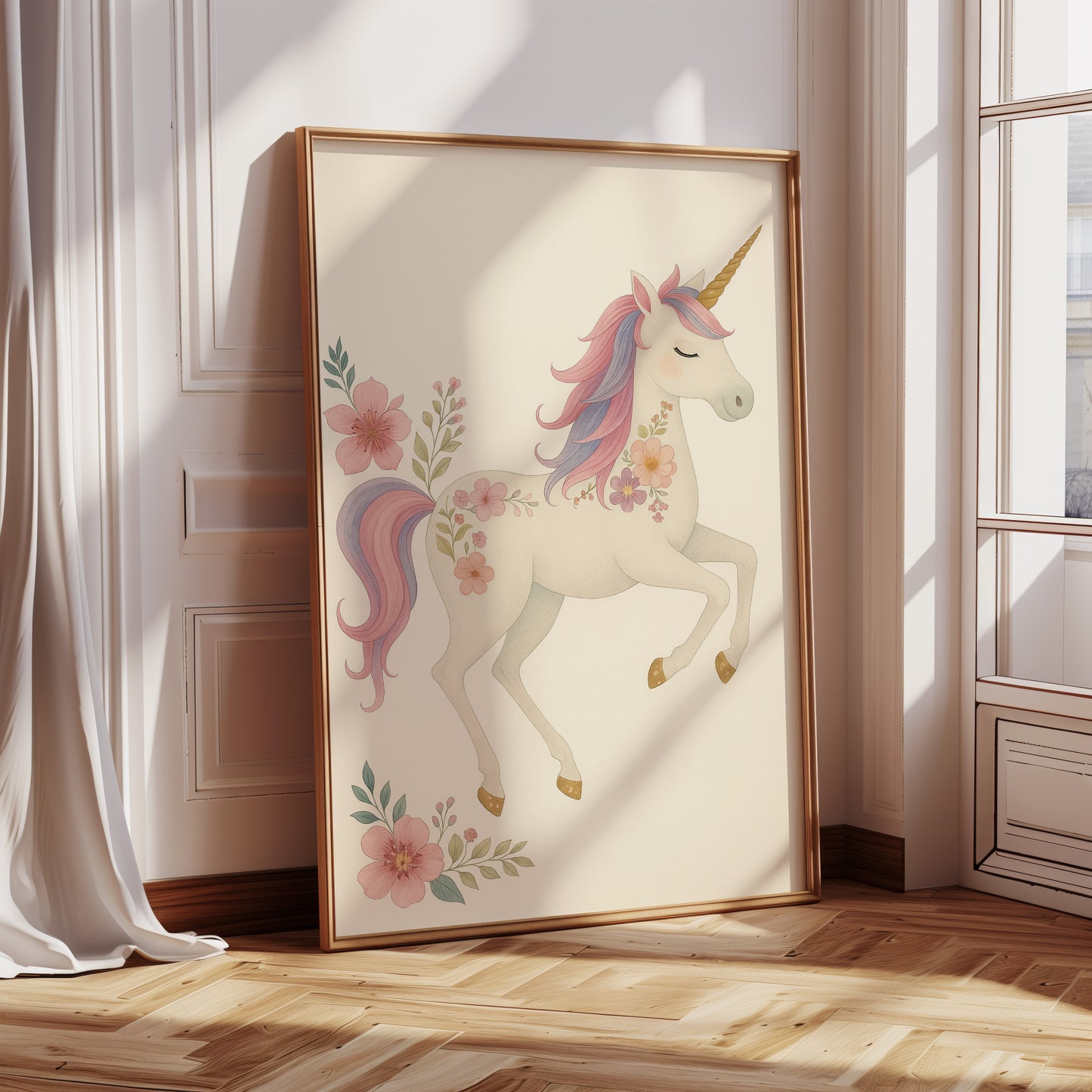 Blossom Mane Unicorn in Dreamy Pastels