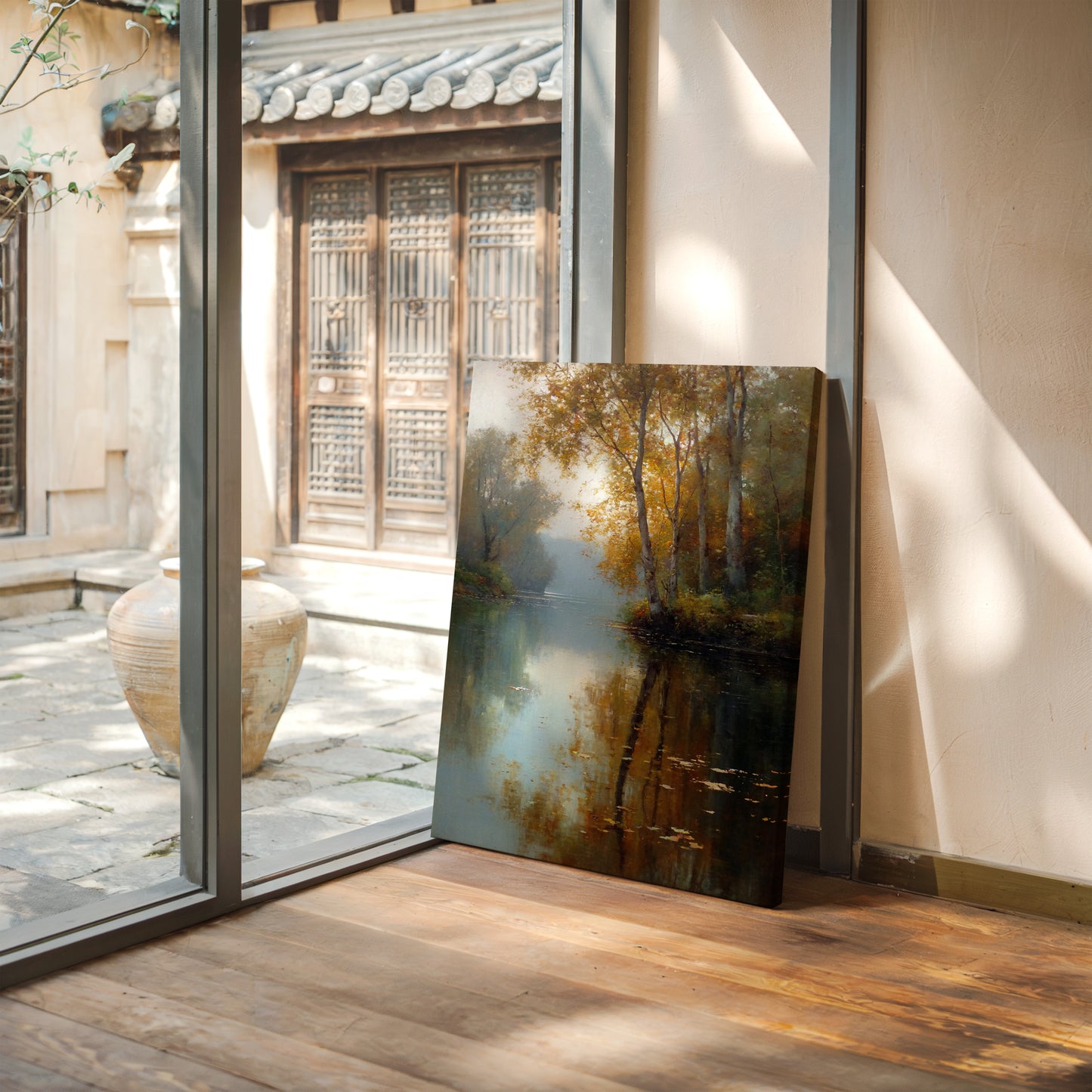 Autumn Reflections on Tranquil Waters