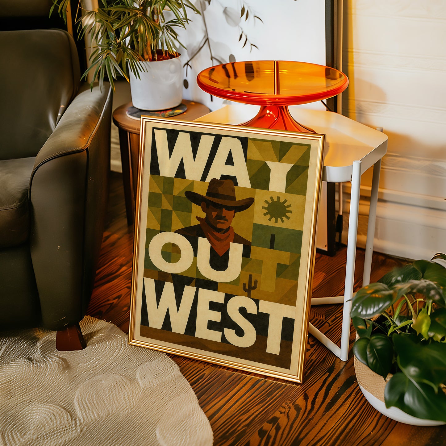 Way Out West Cowboy Poster