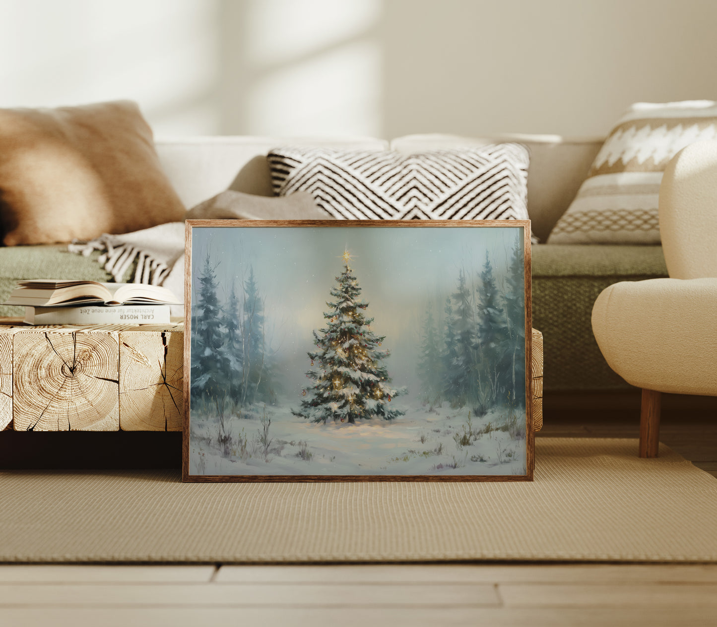 Snow Pine Glows With Winter Magic