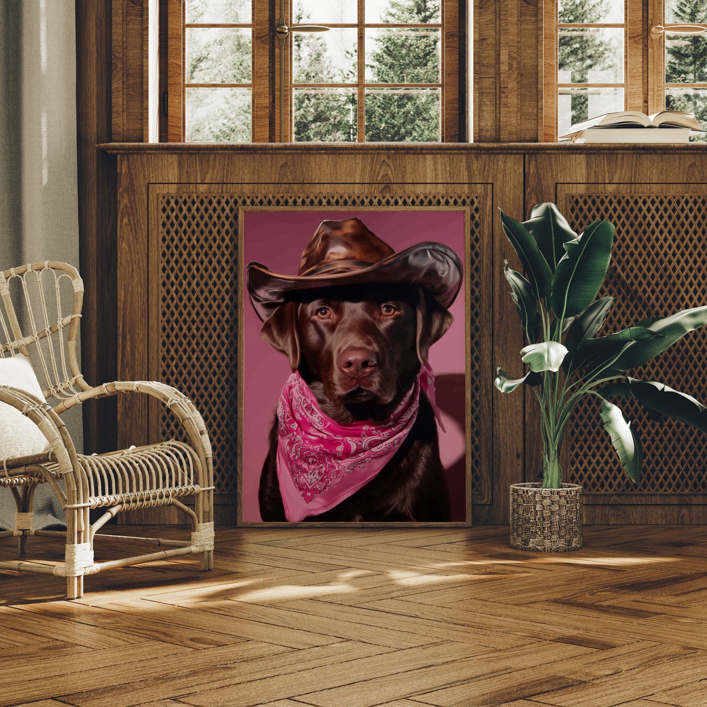 Chocolate Ranch Hand Wears Pink