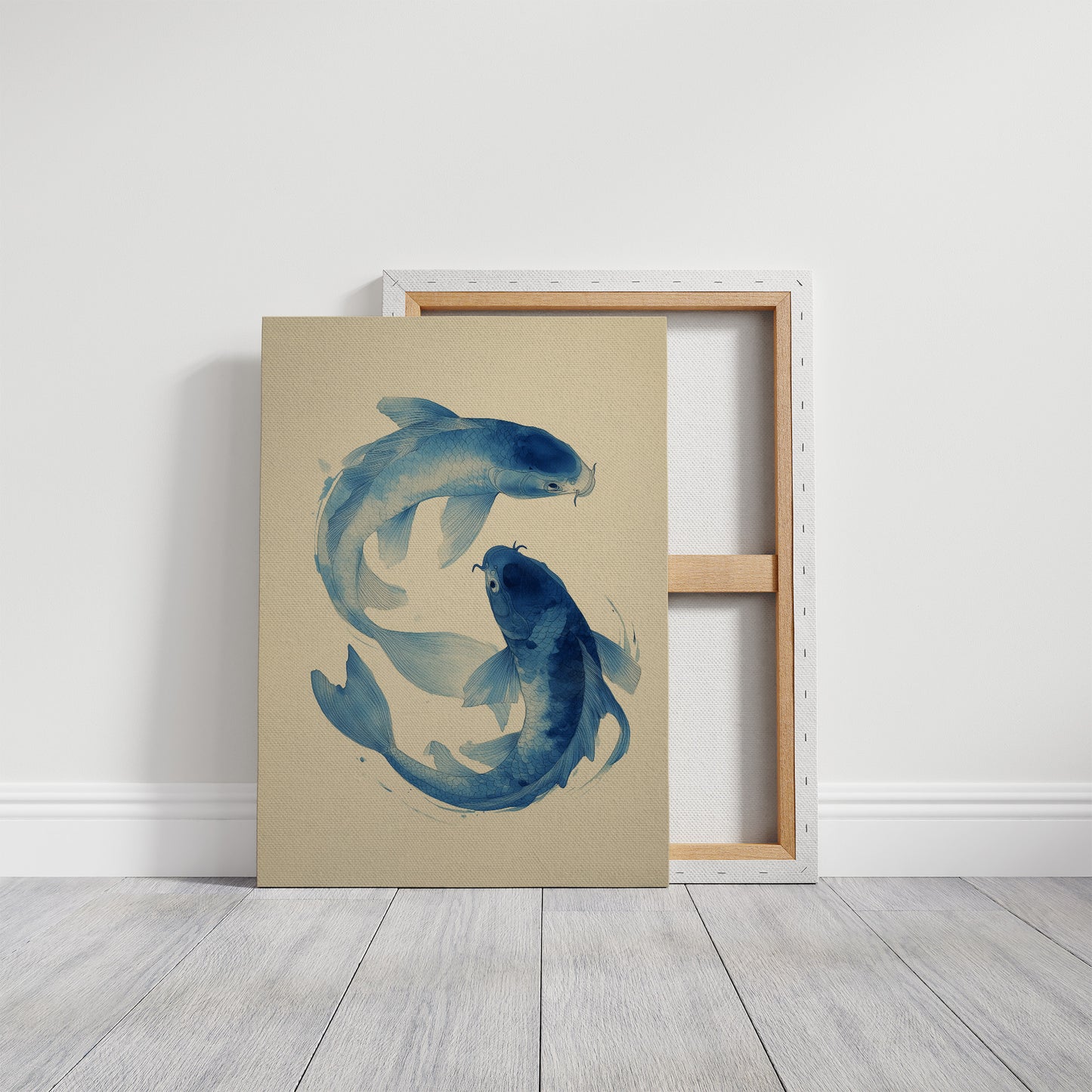 Blue Koi Dance Ancient Waters