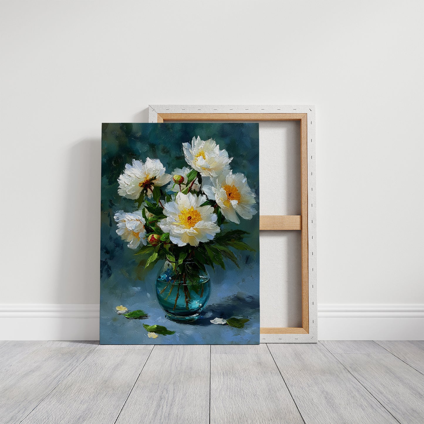 White Peonies on a Blue Afternoon