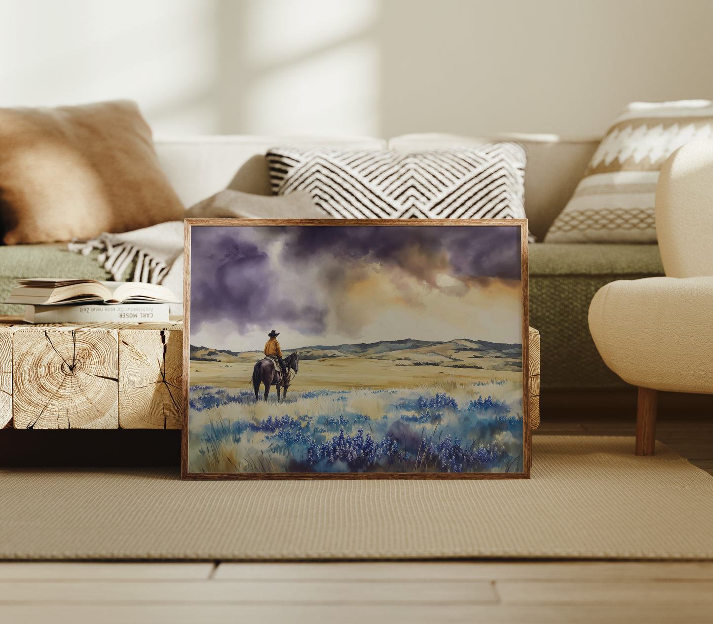 Bluebonnets Dance Through Prairie Thunder