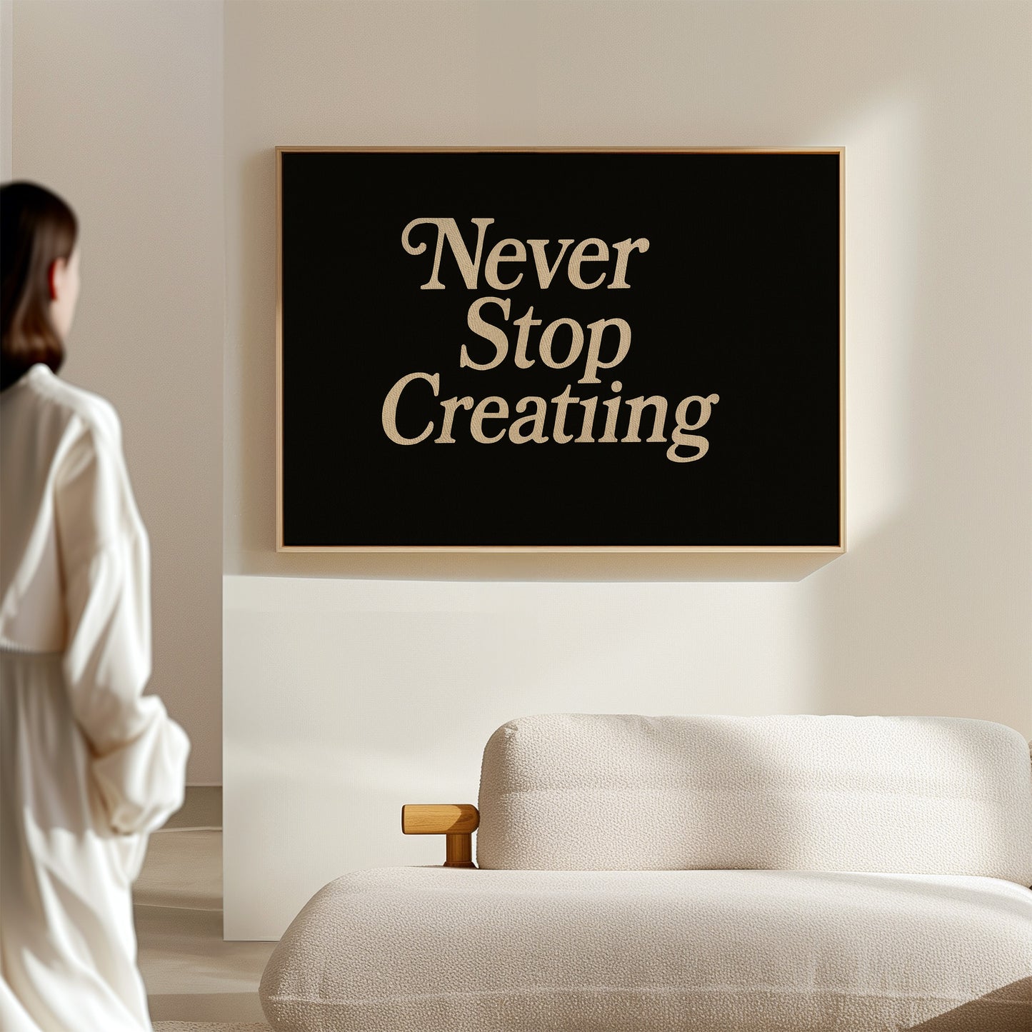 Never Stop Creating Retro Quote Print