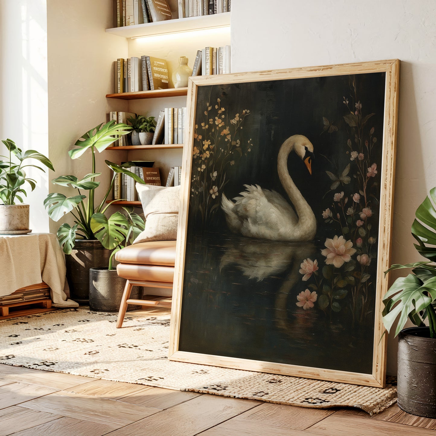 Swan in the Garden of Dusk