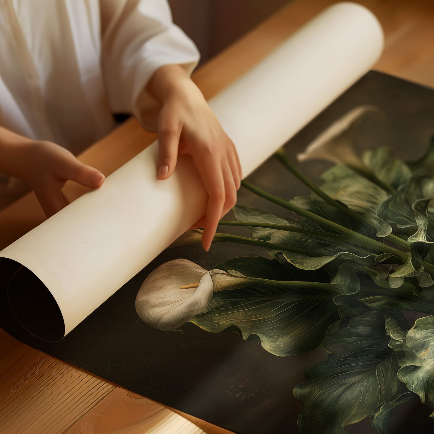 Ivory Blooms In Shadow