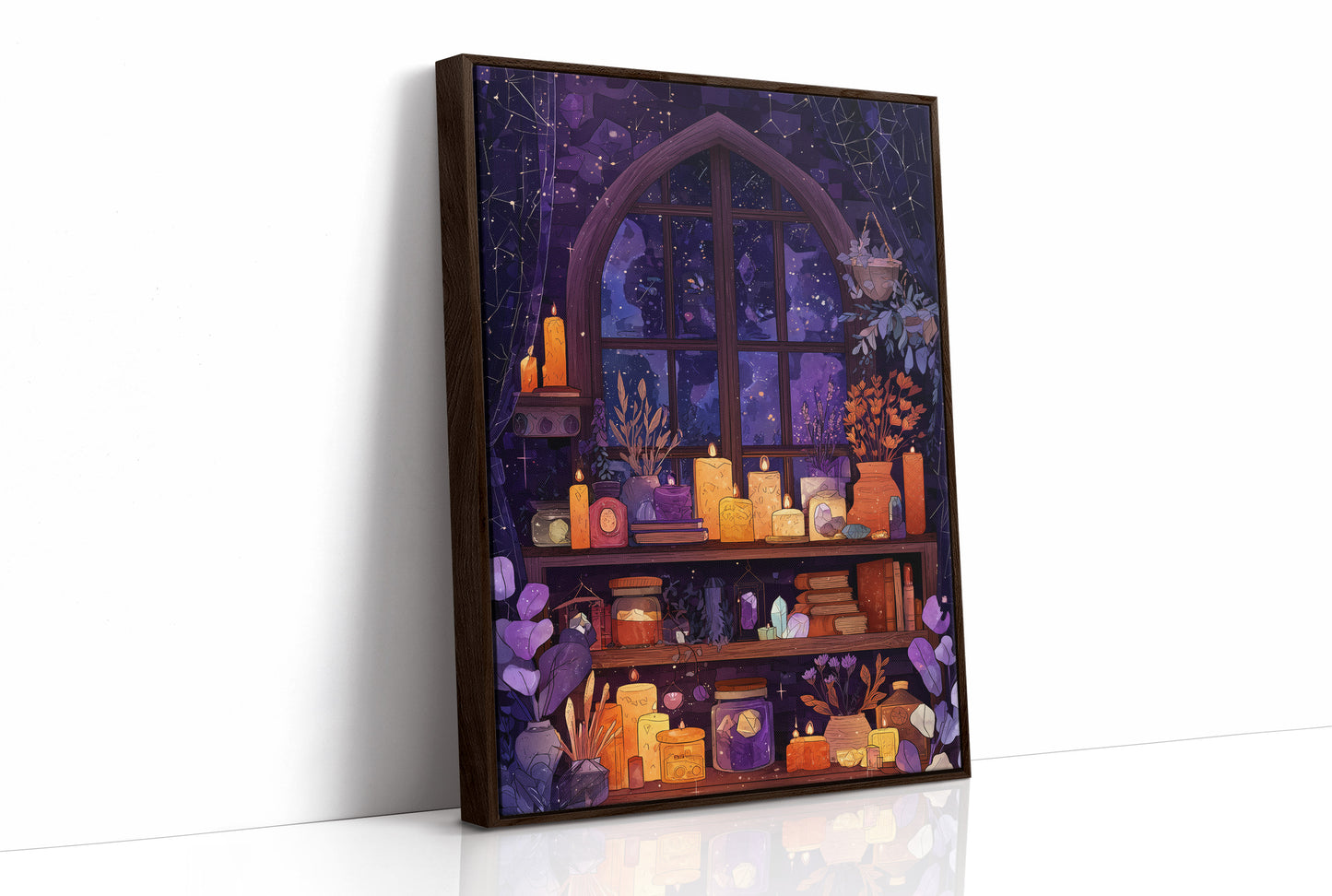 Midnight Spells Behind Arched Glass