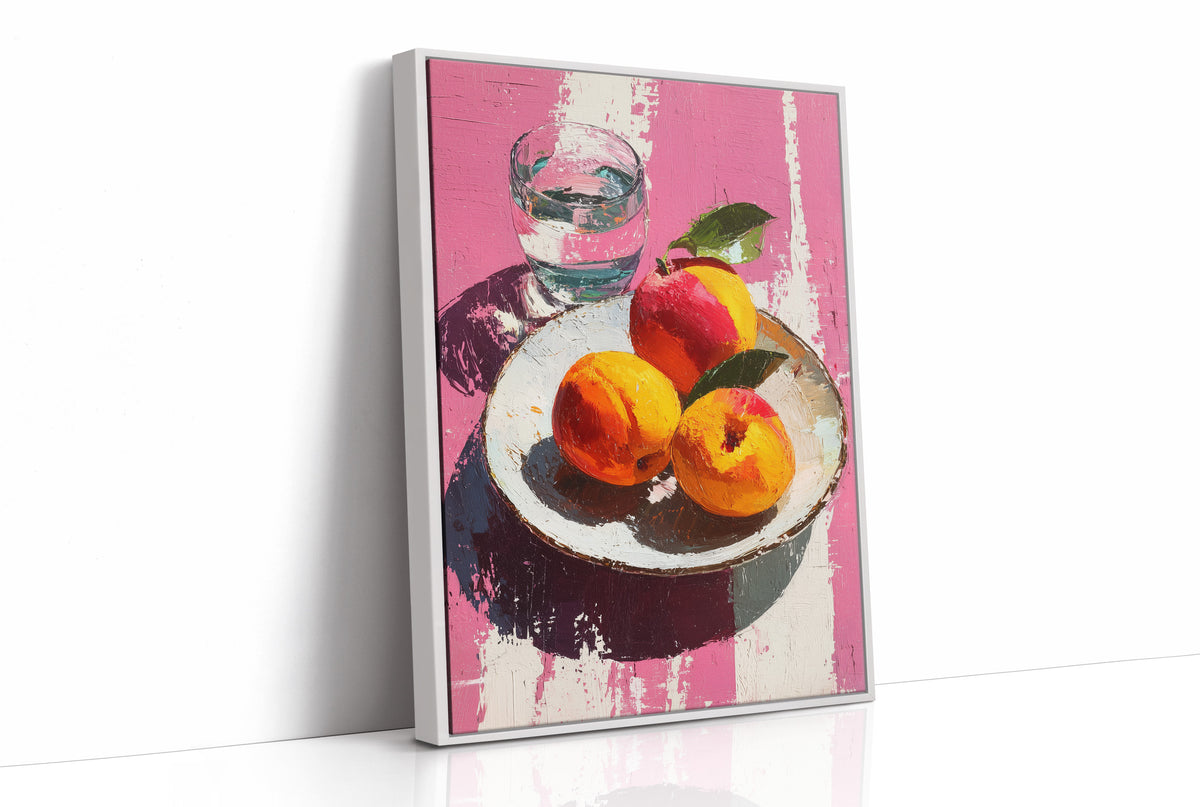 Peaches on Hot Pink