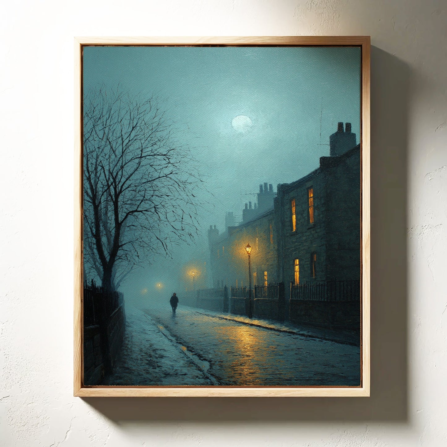 A Lantern's Glow in Fog