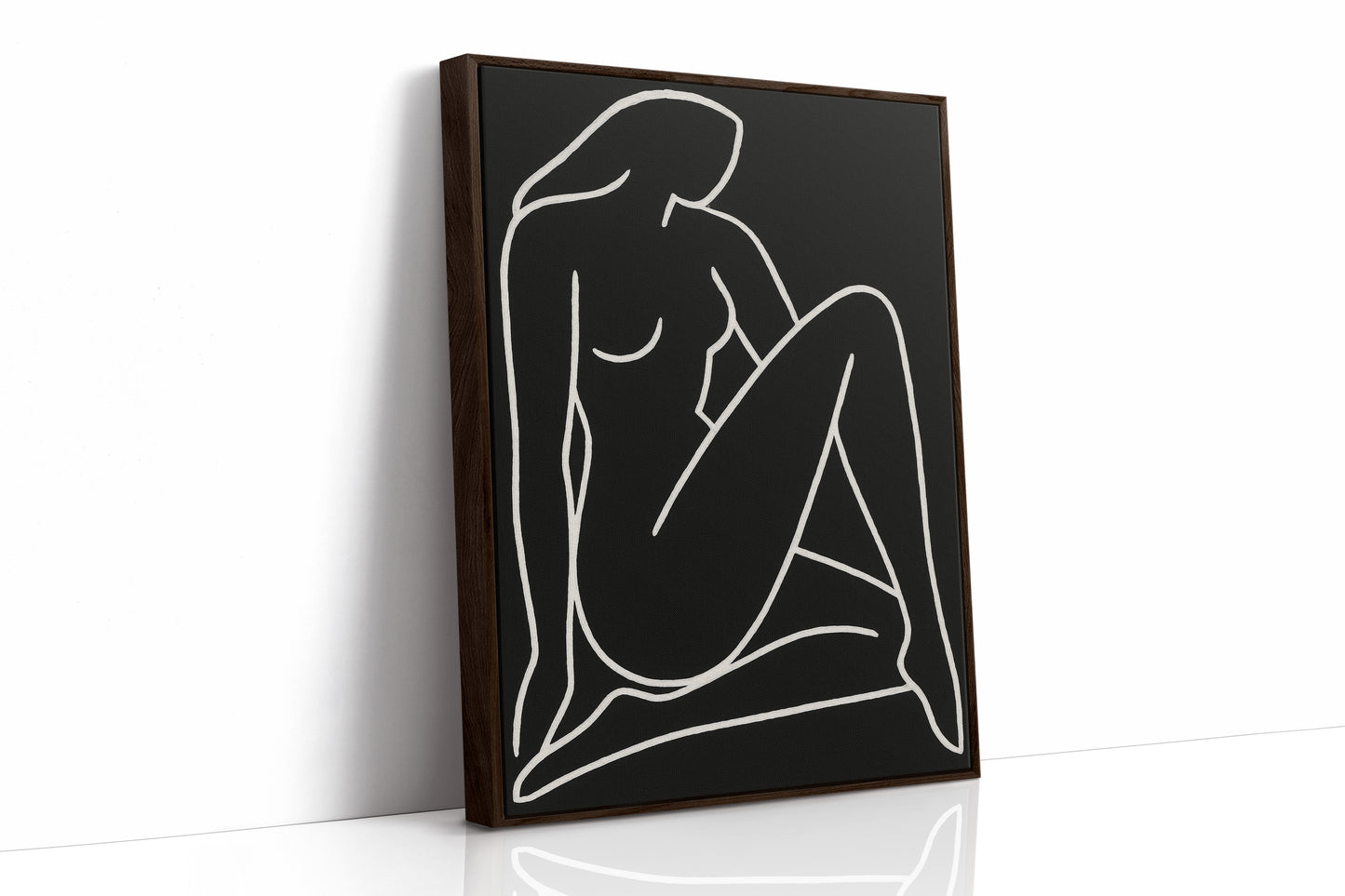 Reclining Muse in White Ink