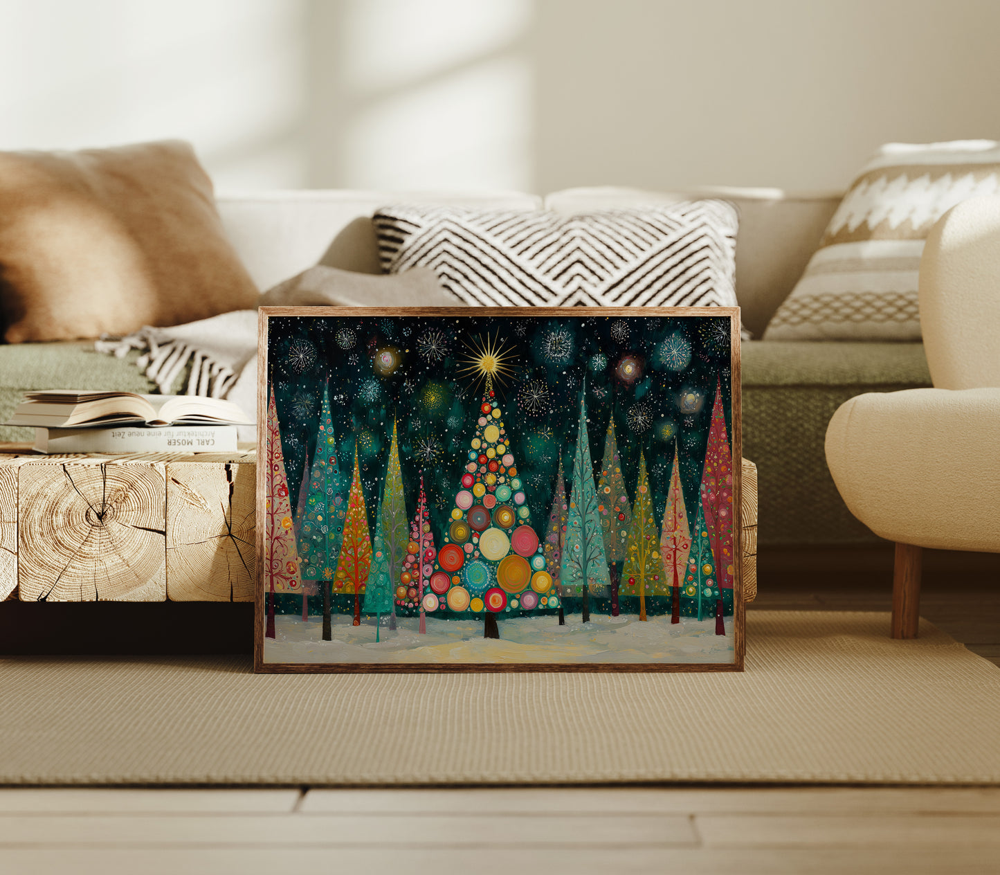 Winter Trees Catch Starlight's Song