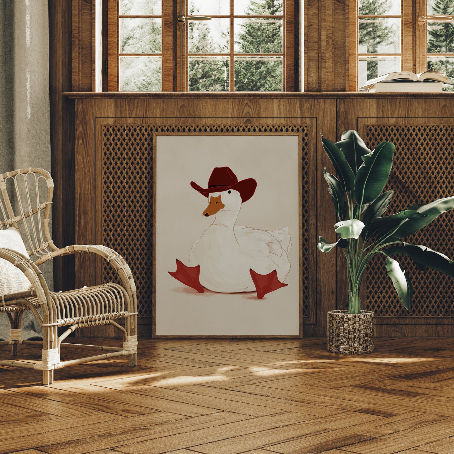 Ranch Duck Wears Boots With Pride