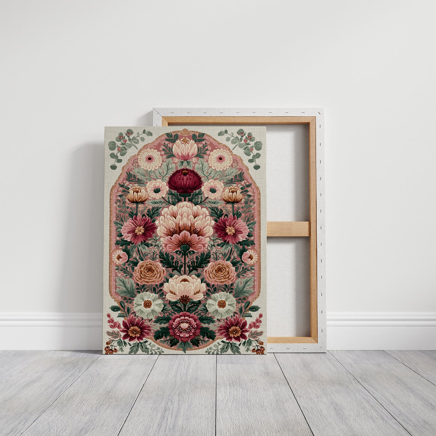 Blush Bouquet: A Grand Floral Medallion