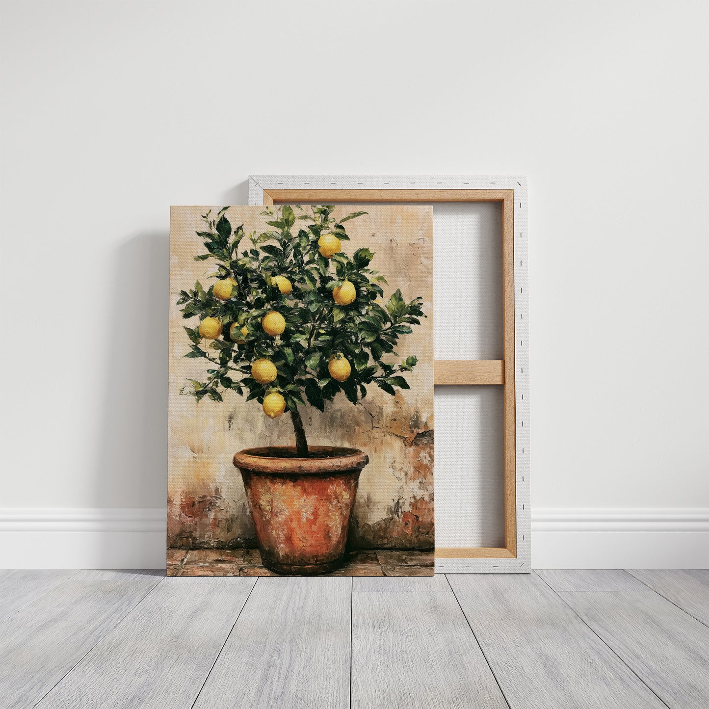 Potted Lemon Tree in Terracotta Light