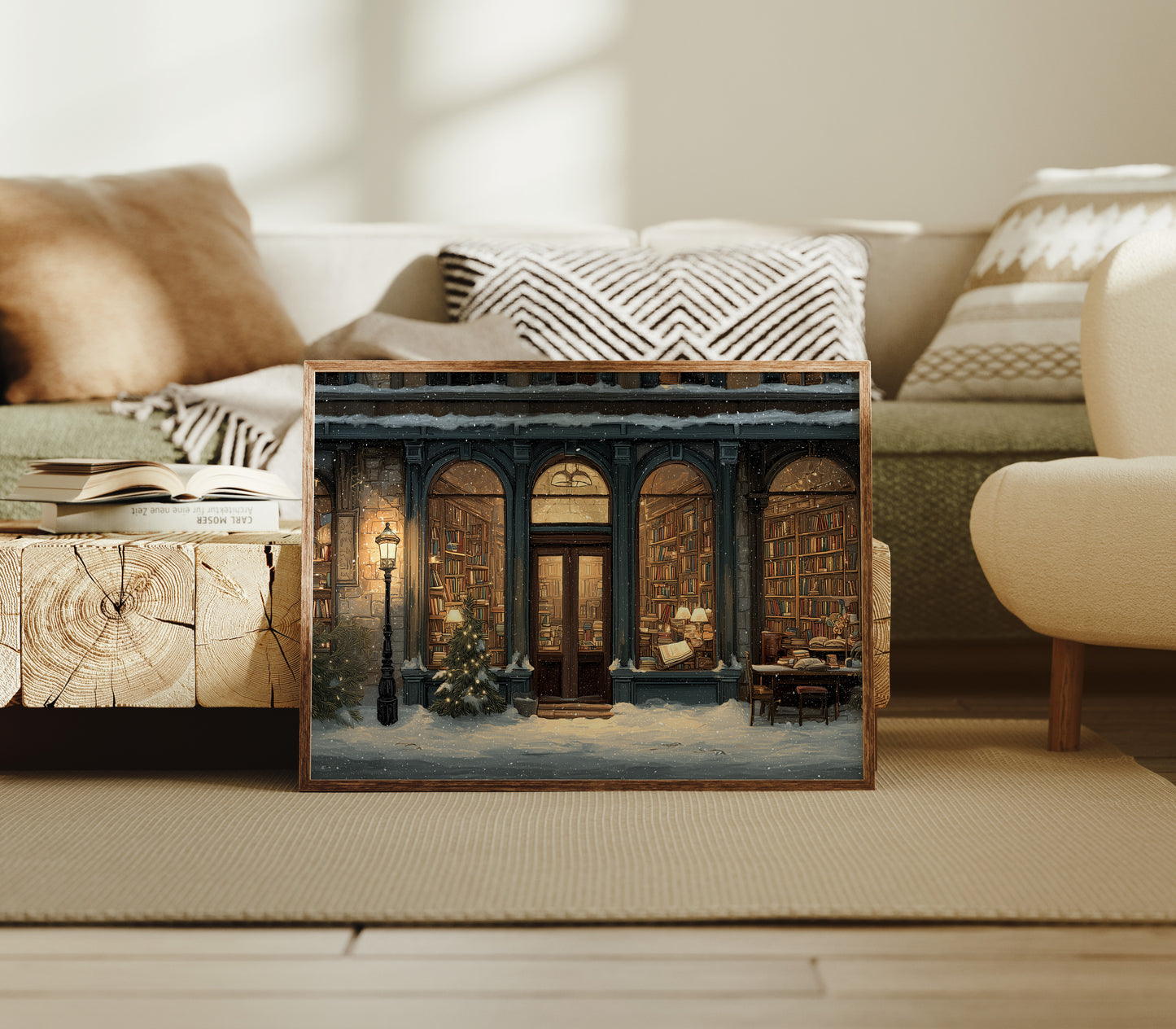 Winter Tales Behind Glowing Windows