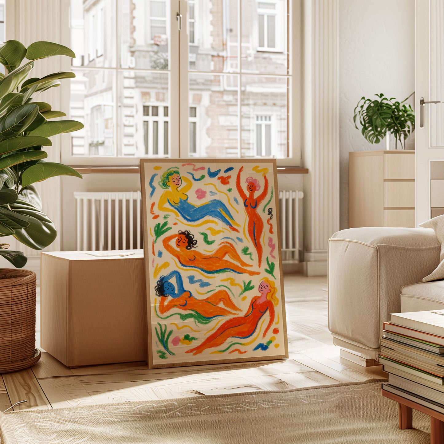 Joyful Nudes in Colorful Flow