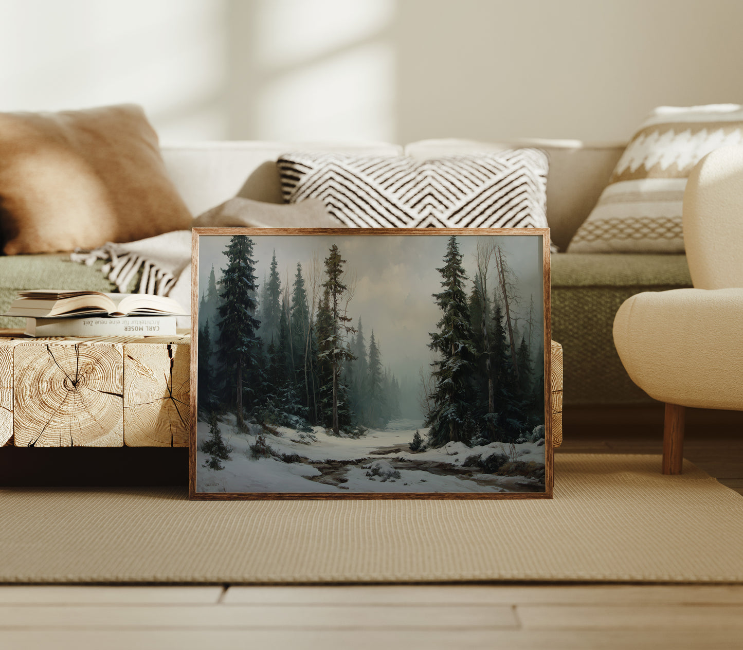 Winter Pines Guard Silent Stream