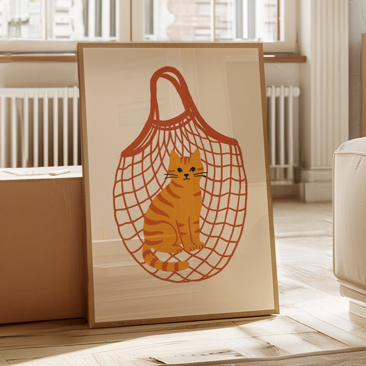 Orange Tabby in a Market Tote