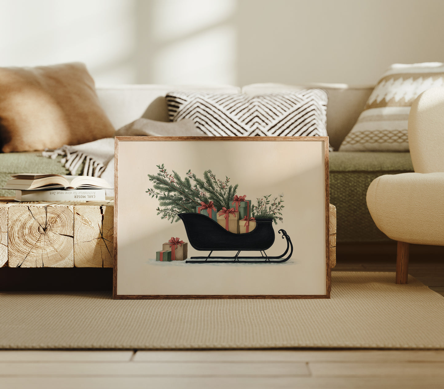 Sleigh Silhouette Carries Winter's Promise