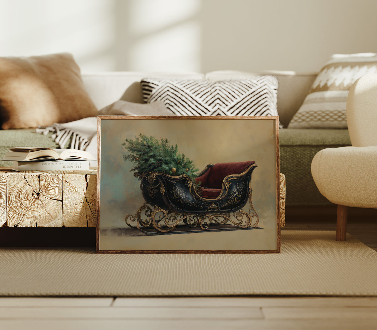 Vintage Sleigh Awaits December Magic