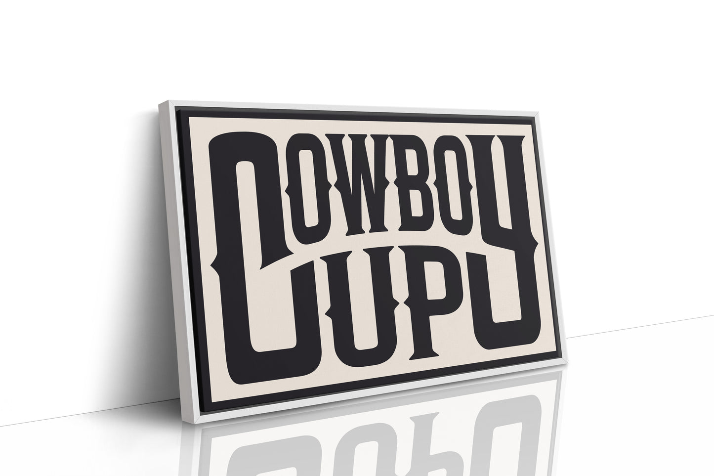 Cowboy Up Western Print in Black Ink