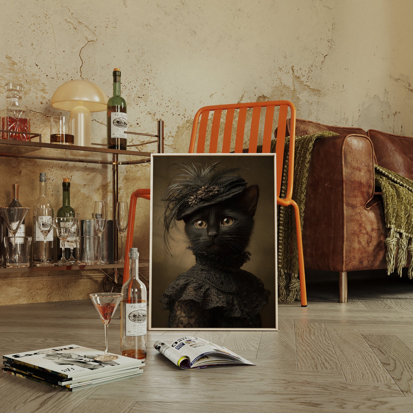 Regal Feline in Victorian Attire