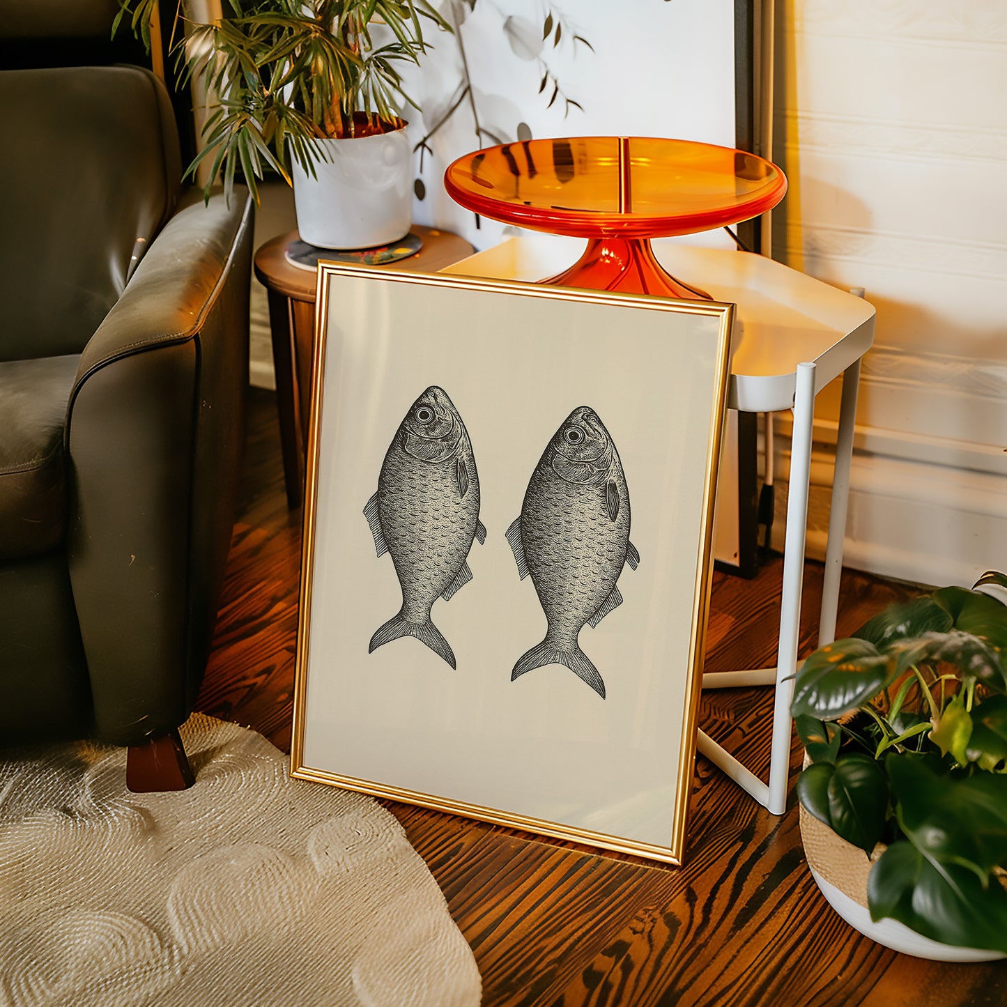 Two Fish Vintage Loaves and Fishes Symbol