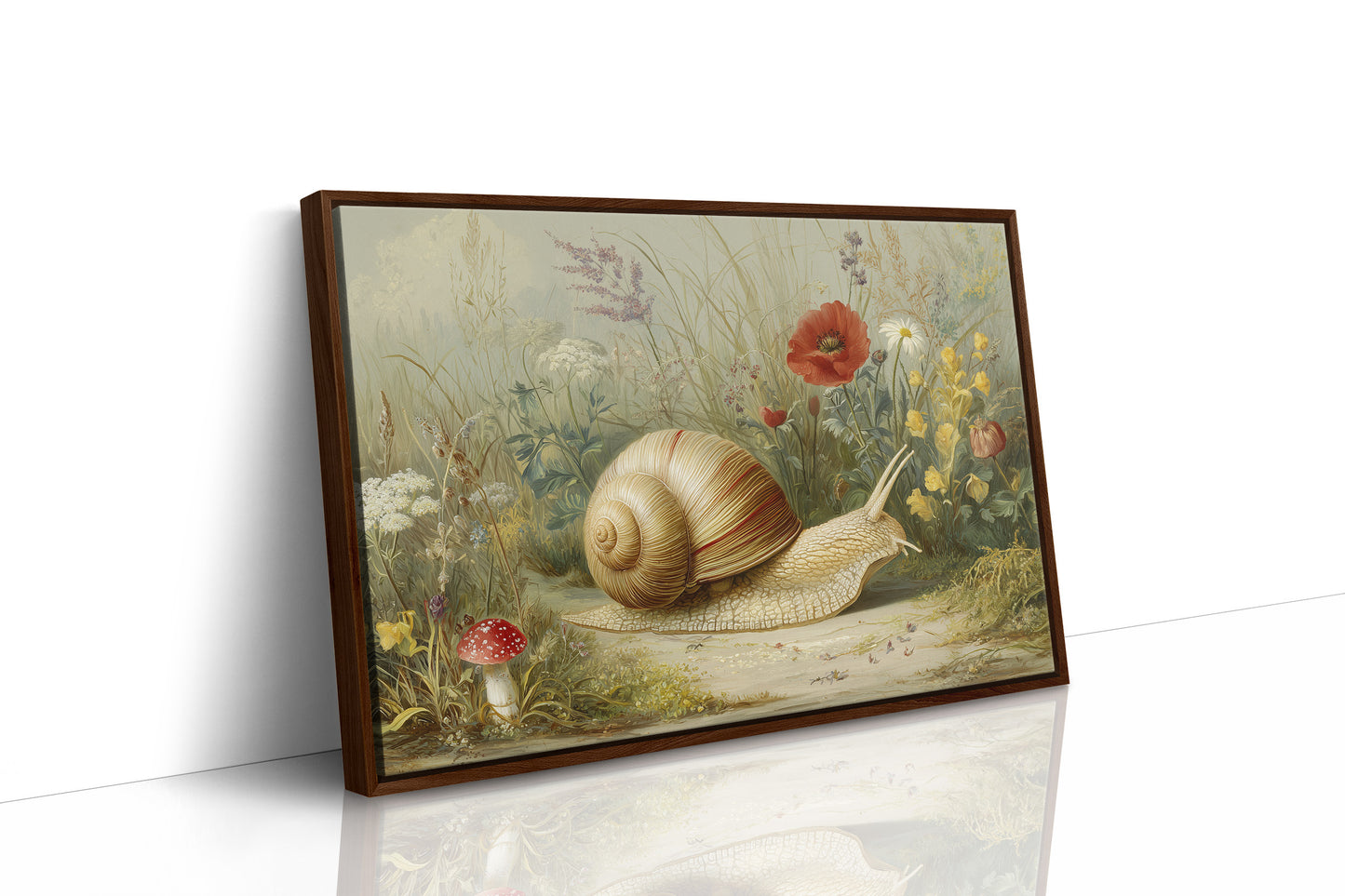 Spiral Wanderer Through Wildflower Mist