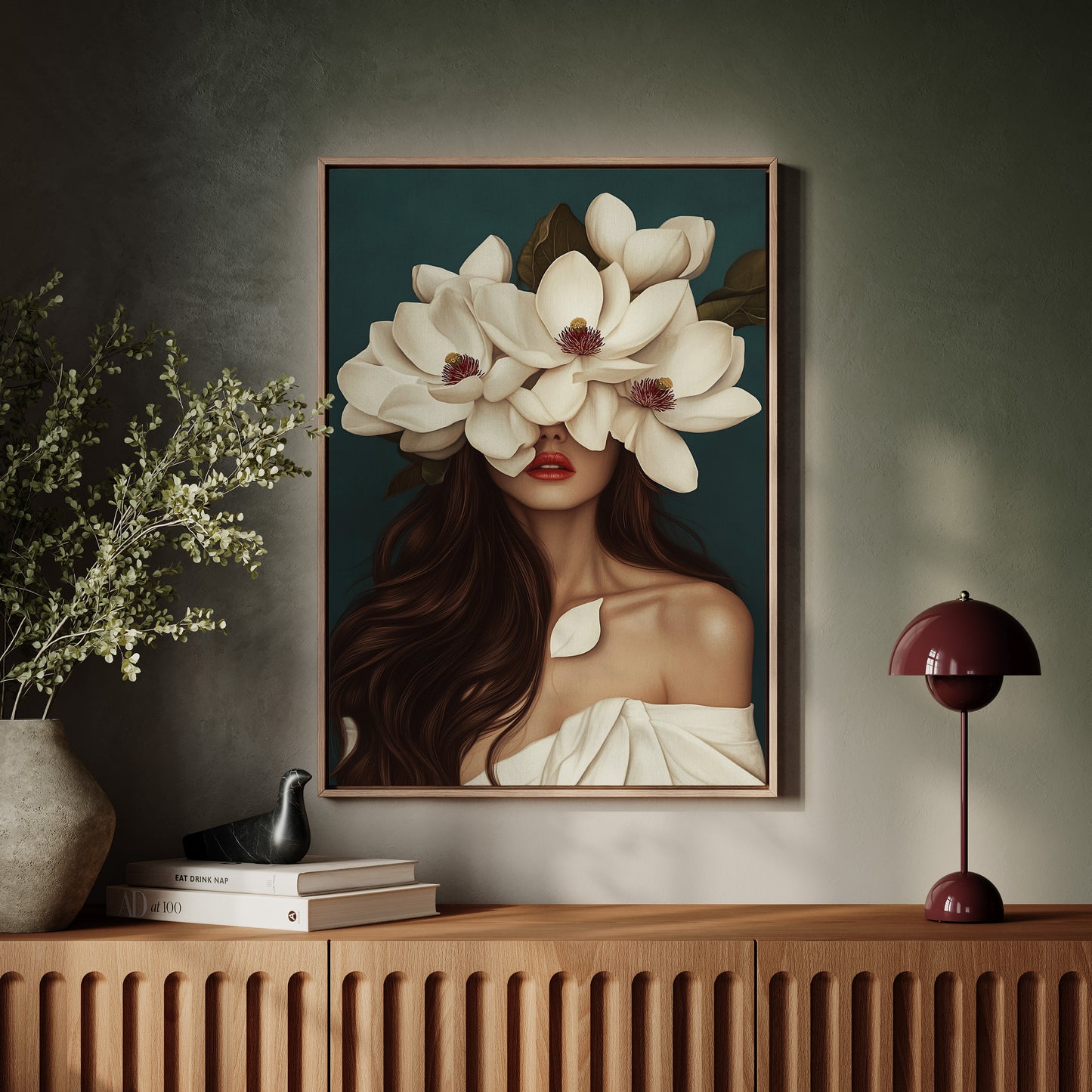 Crowned in Crimson Magnolia