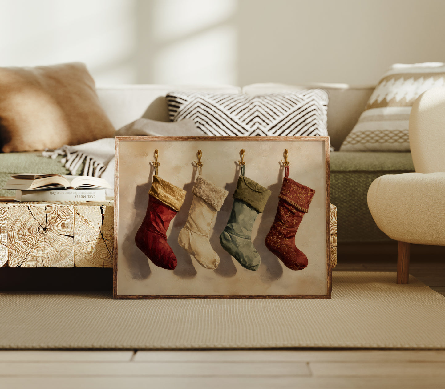 Stockings Frame December's Gentle Light