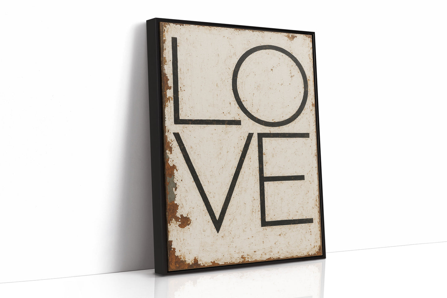 Vintage Modern LOVE Typography Canvas Print
