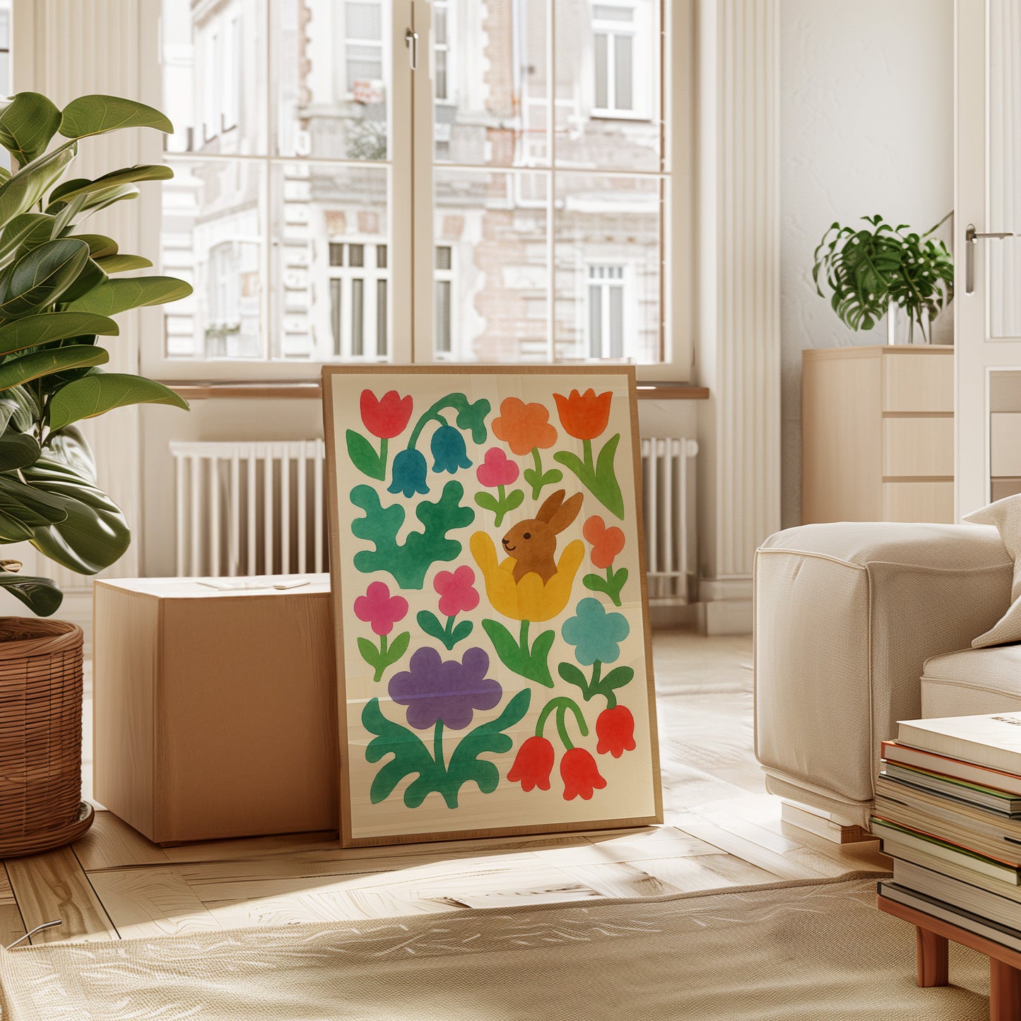 Bunny in the Bloom Garden