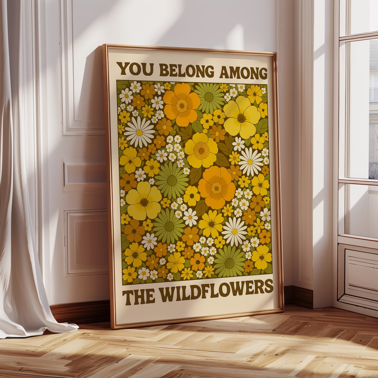 You Belong Among the Wildflowers – Retro Botanical Wall Art