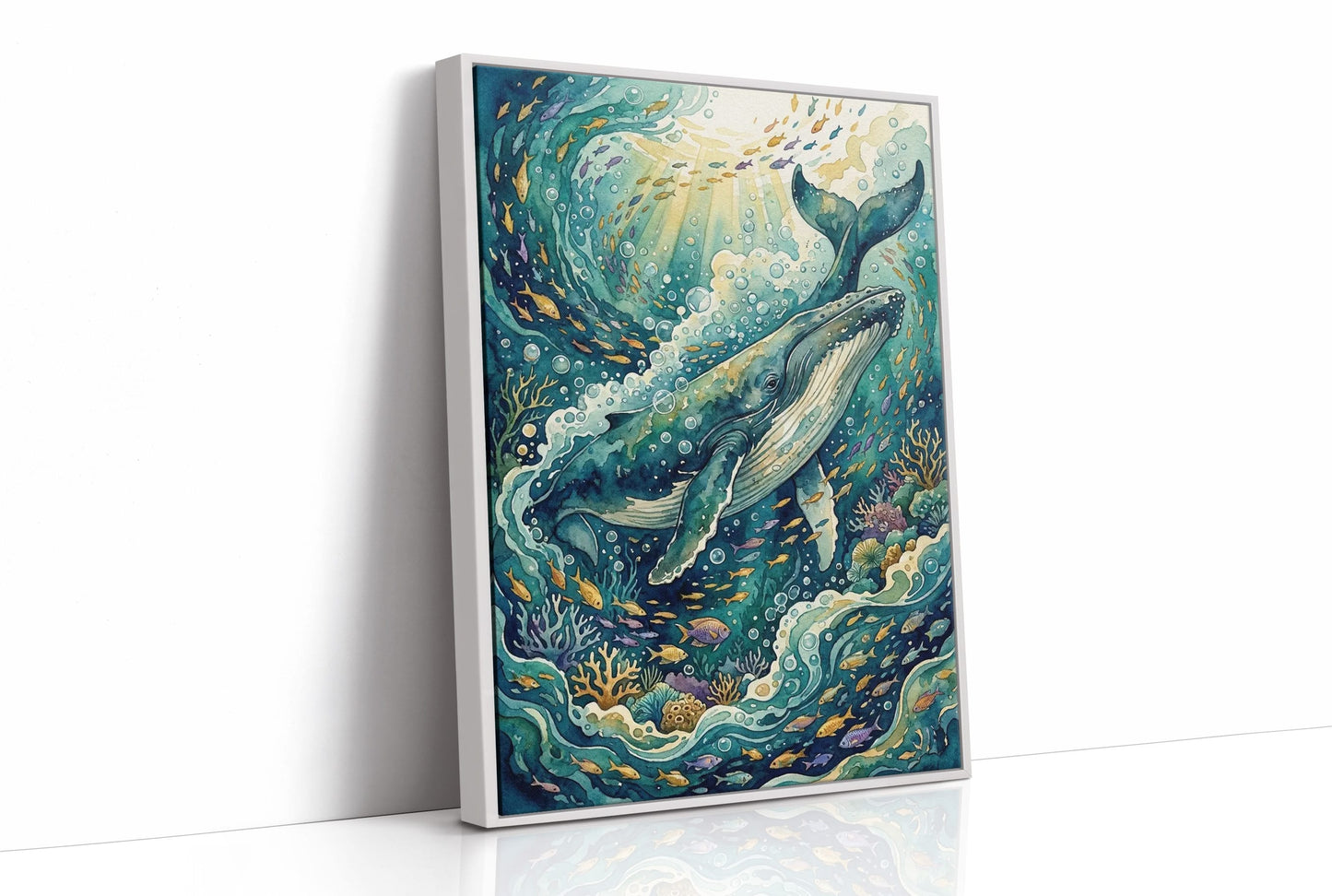 Ocean Giant: Watercolor Humpback Whale Study
