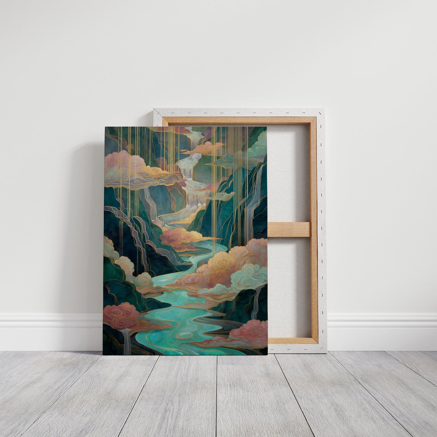 Golden Rain Falls On Turquoise Dreams