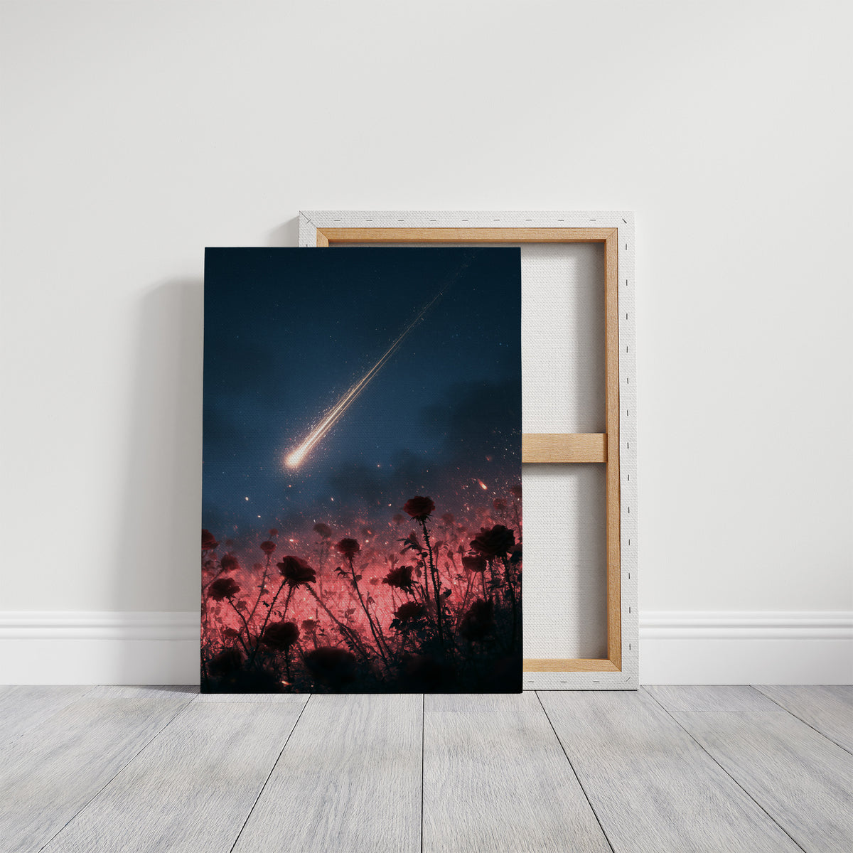 Shooting Star Over Rose Field