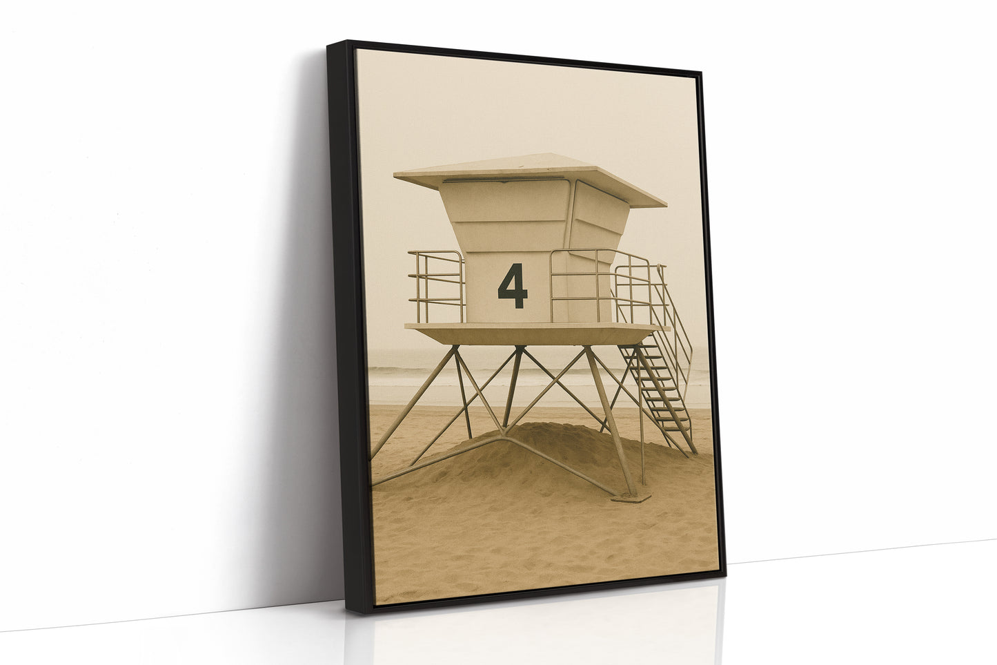 Lifeguard Tower No 4 in Sepia Calm