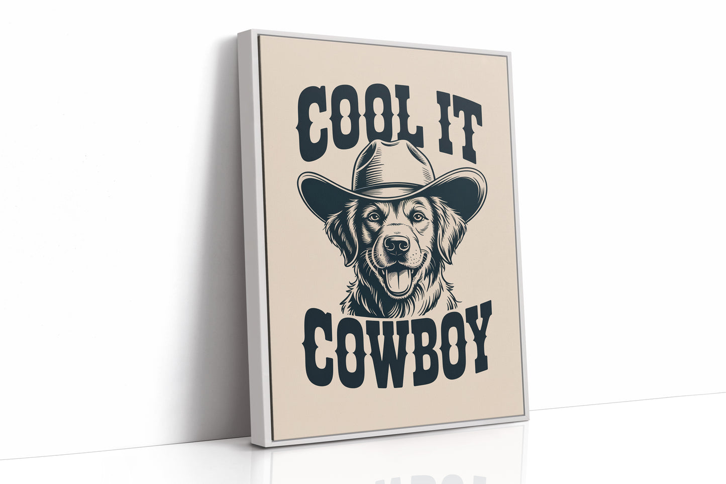The Canine Cowboy Smiles Wide