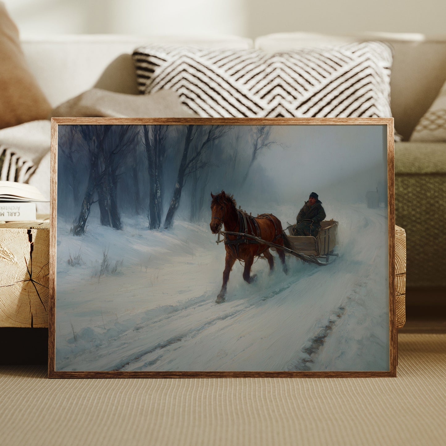 Winter's Tale Through Birch And Snow