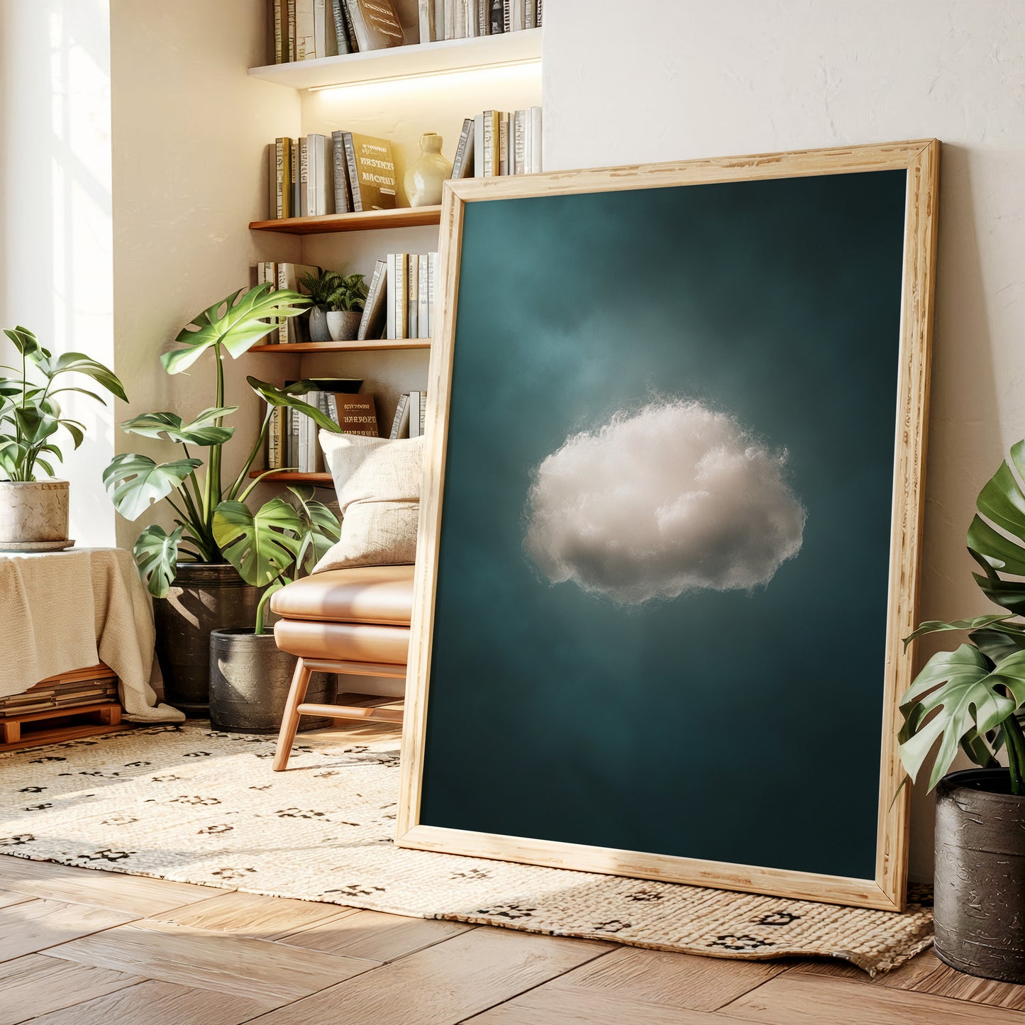 A Single Cloud in Emerald Light