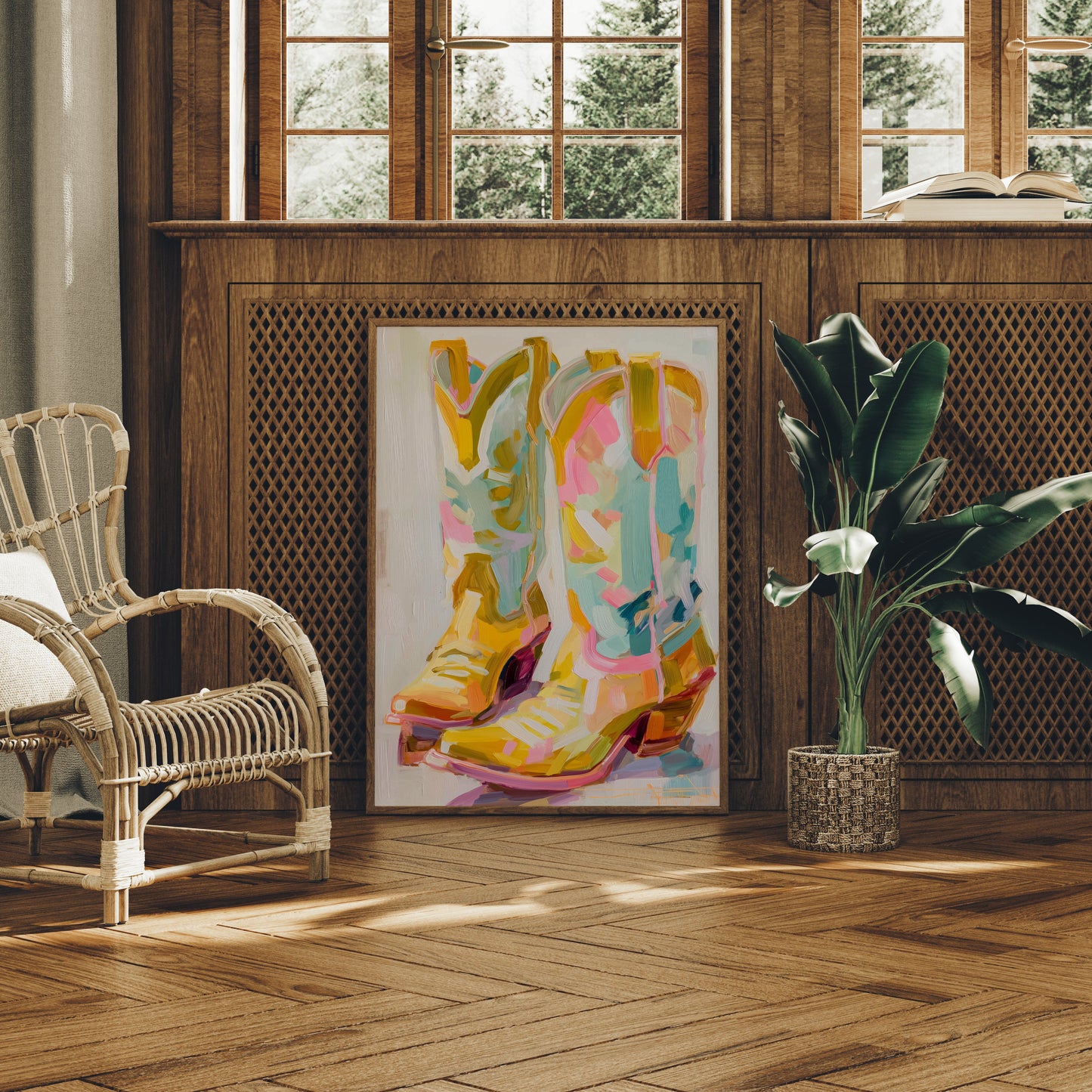 Dancing Boots Catch Sunset Colors