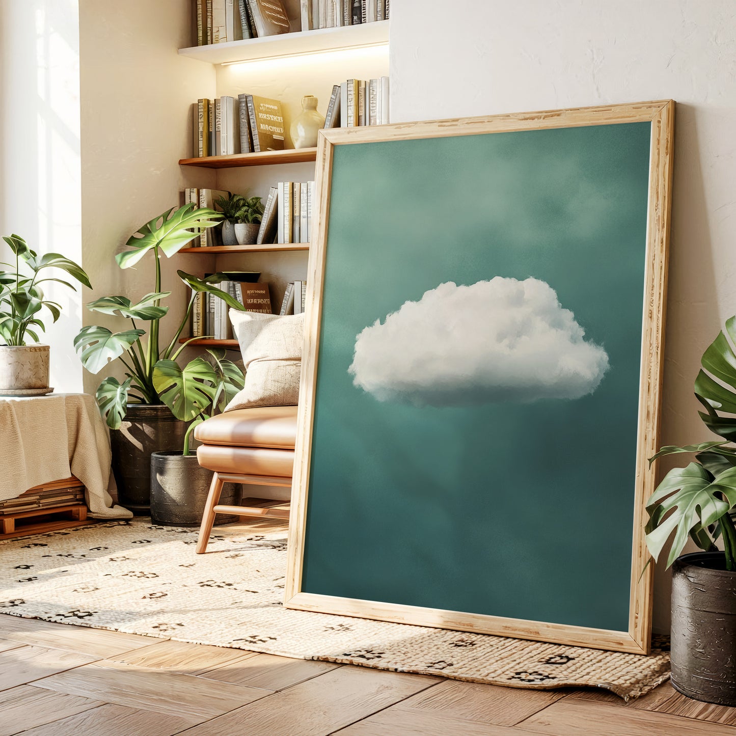 Gentle Cloud over Seafoam Sky