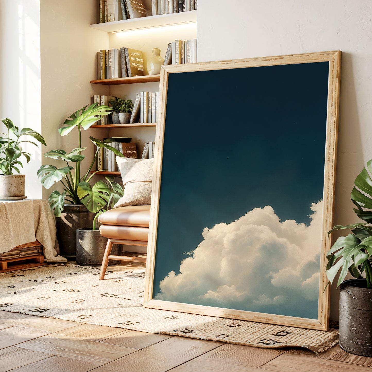 Rising Cloud Beneath Deep Sky